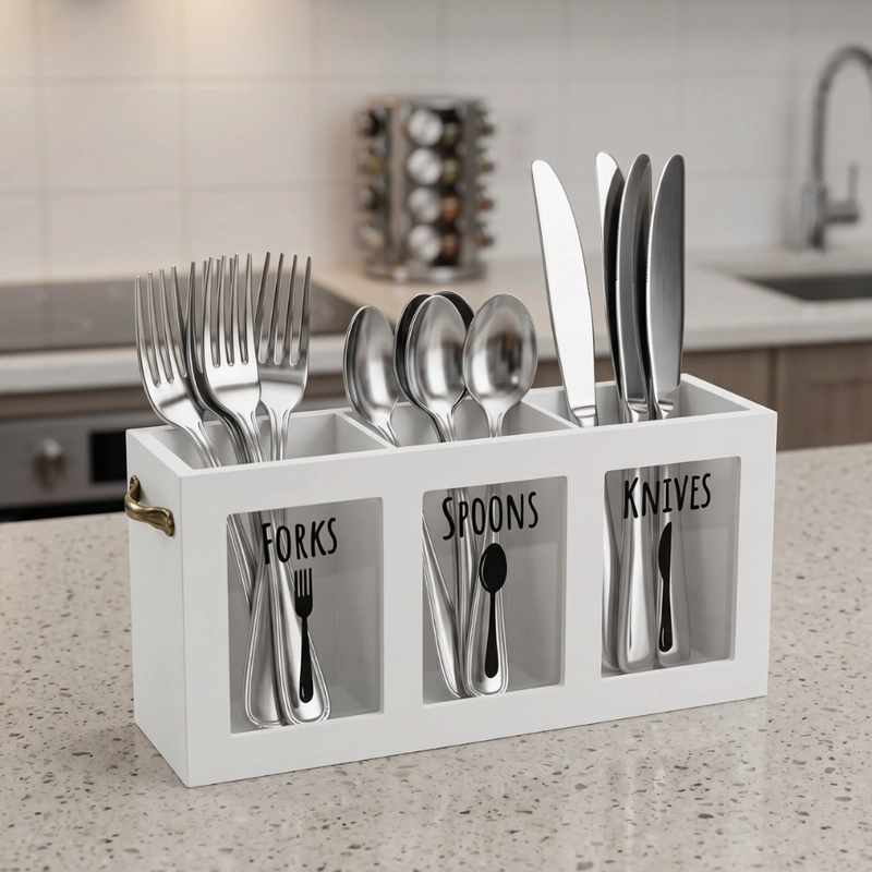 ORGANIZADOR DE SERVICIOS PORTA SERVICIOS CUBIERTOS DE COCINA - 3