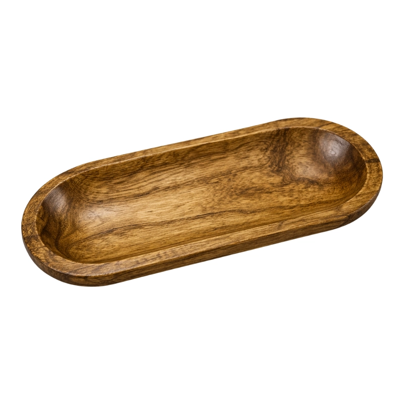 BANDEJA DE MADERA RUSTICA PREMIUM MULTIUSO DECORATIVA M - 1