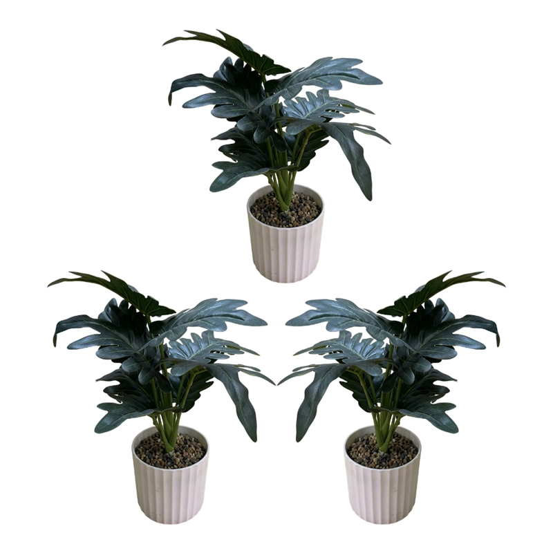 SET 3 PLANTAS ARTIFICIALES DECORATIVA ESTILO TROPICAL HOGAR - 1