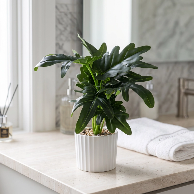 SET 3 PLANTAS ARTIFICIALES DECORATIVA ESTILO TROPICAL HOGAR - 2