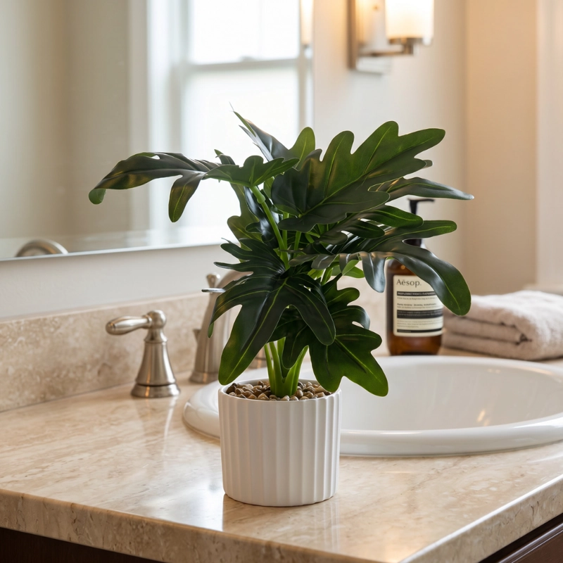 SET 3 PLANTAS ARTIFICIALES DECORATIVA ESTILO TROPICAL HOGAR - 3