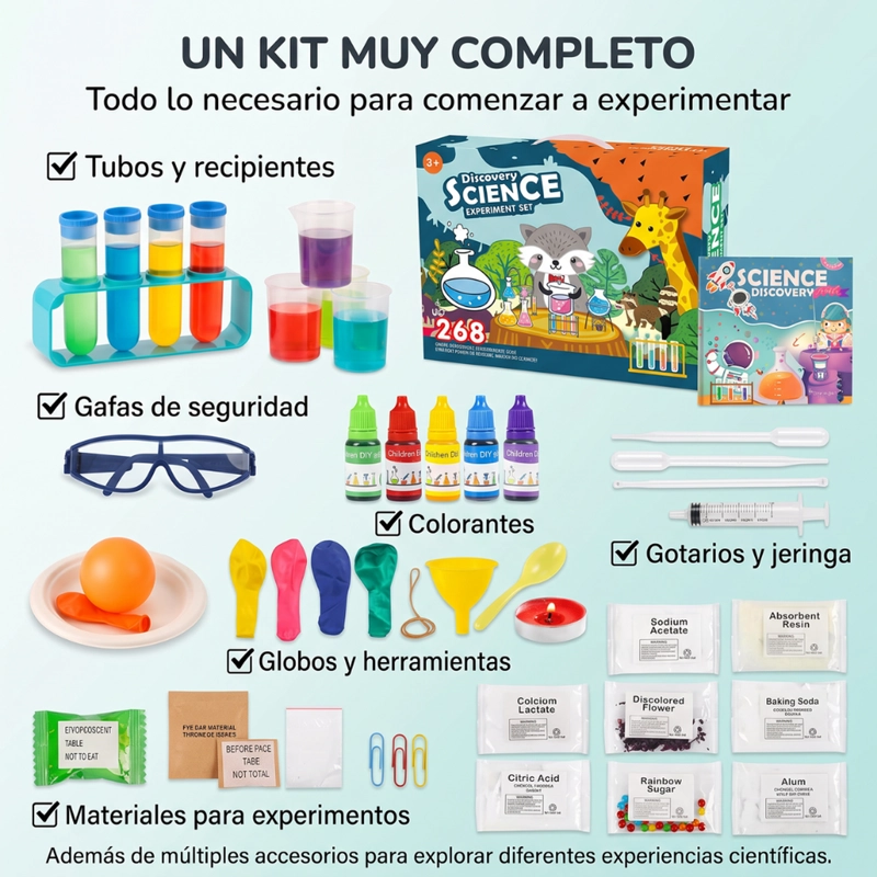 KIT CIENCIA AVANZADO 268 EXPERIMENTOS CIENTIFICOS PARA NIÑOS - 4