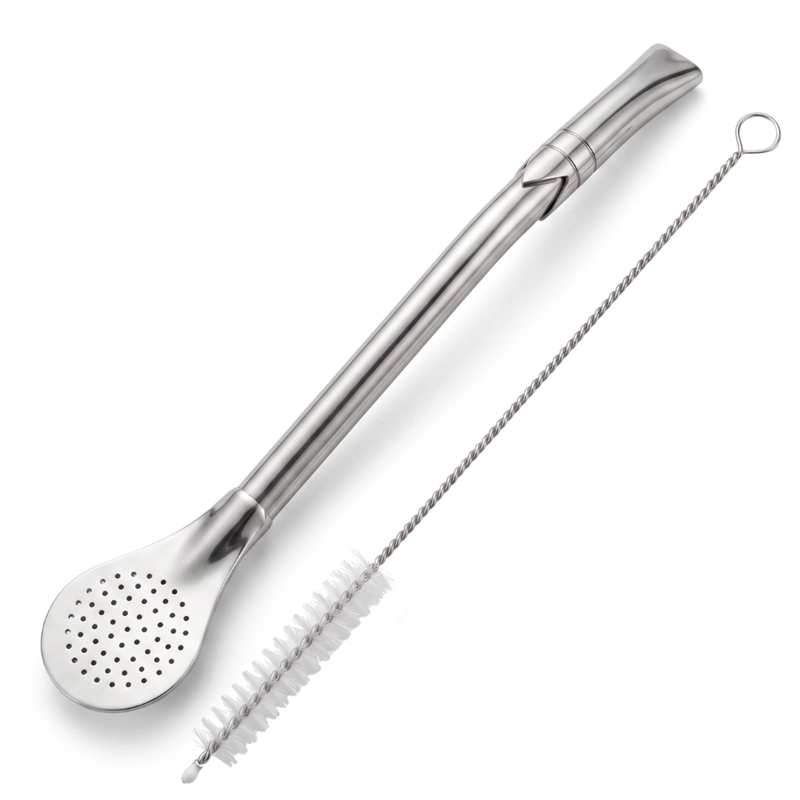 BOMBILLON PICO REY ACERO INOXIDABLE CON LIMPIADOR - 1
