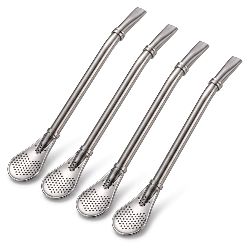 PACK 4 BOMBILLAS PARA MATE ACERO INOXIDABLE REUTILIZABLES - 1
