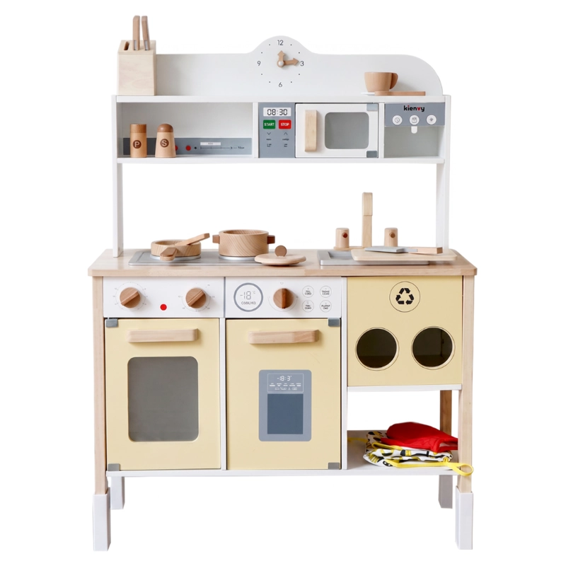 COCINA DE MADERA INFANTIL CON ACCESORIOS DIDACTICA PARA NIÑOS - 1