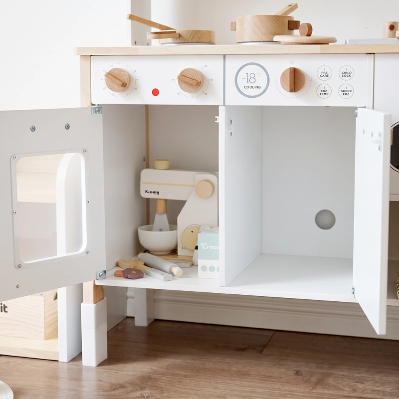 COCINA DE MADERA INFANTIL CON ACCESORIOS DIDACTICA PARA NIÑOS - 4
