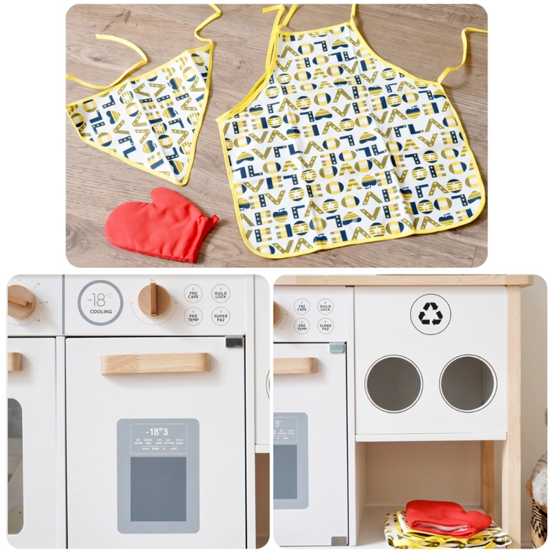 COCINA DE MADERA INFANTIL CON ACCESORIOS DIDACTICA PARA NIÑOS - 5