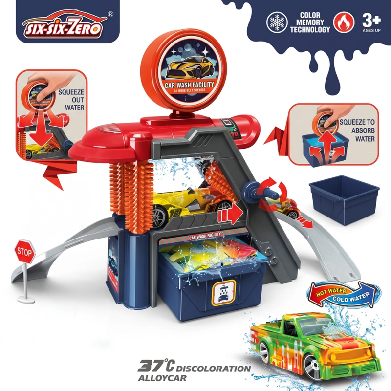 ESTACION LAVADO DE AUTOS JUGUETE CON PISTA Y ACCESORIOS INFANTIL - 5
