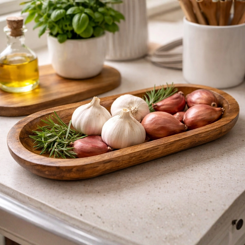 BANDEJA DE MADERA RUSTICA PREMIUM MULTIUSO DECORATIVA S - 3