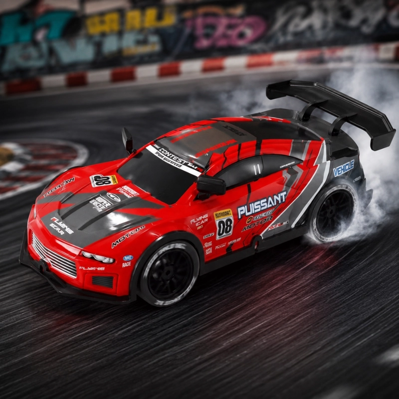 AUTO DRIFT CONTROL RC DERRAPE RECARGABLE DEPORTIVO LUCES - 5