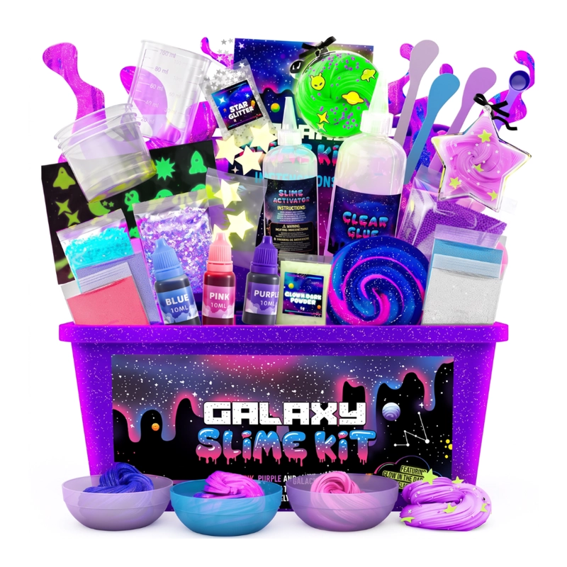 KIT PARA HACER SLIME COMPLETO CON ACCESORIOS Y MALETIN INFANTIL - 1