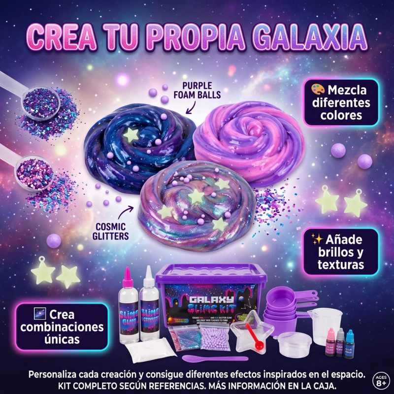 KIT PARA HACER SLIME COMPLETO CON ACCESORIOS Y MALETIN INFANTIL - 3