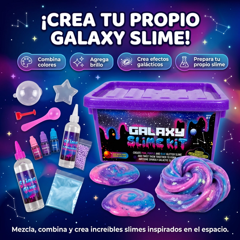 KIT PARA HACER SLIME COMPLETO CON ACCESORIOS Y MALETIN INFANTIL - 4