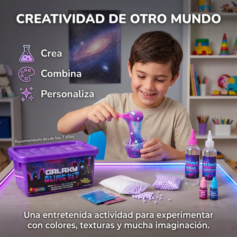 KIT PARA HACER SLIME COMPLETO CON ACCESORIOS Y MALETIN INFANTIL - 8