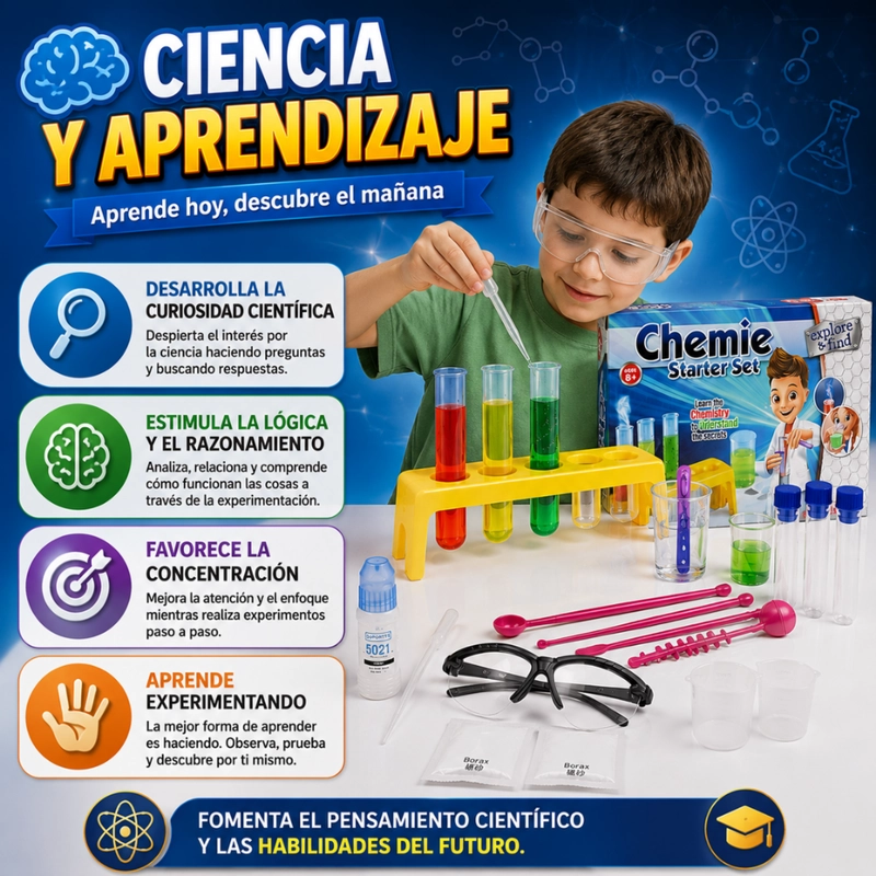 MI PRIMER KIT DE QUIMICA EXPERIMENTOS CIENTIFICOS INFANTIL - 4