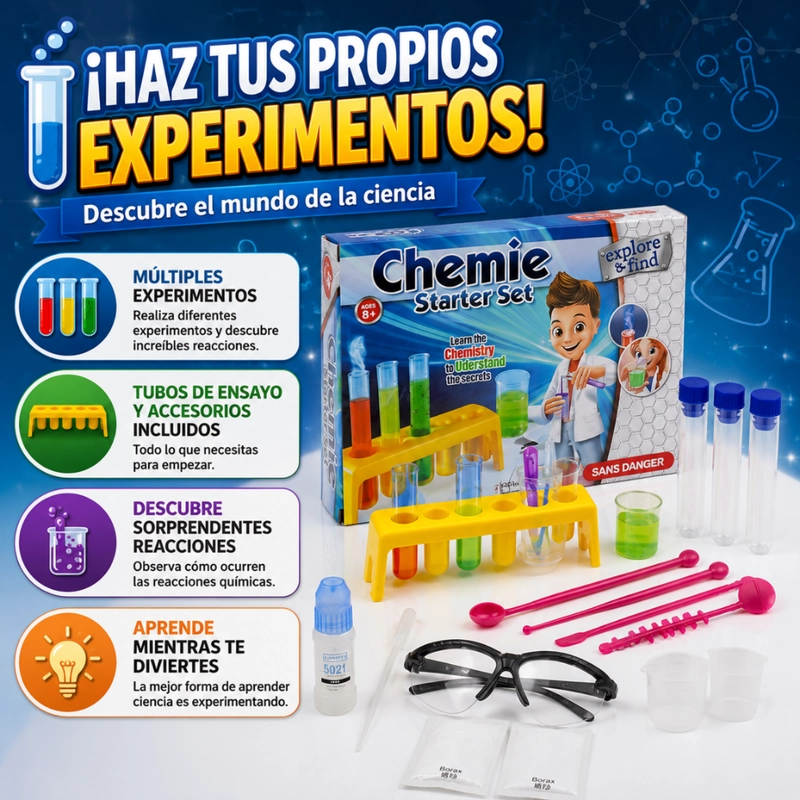 MI PRIMER KIT DE QUIMICA EXPERIMENTOS CIENTIFICOS INFANTIL - 5