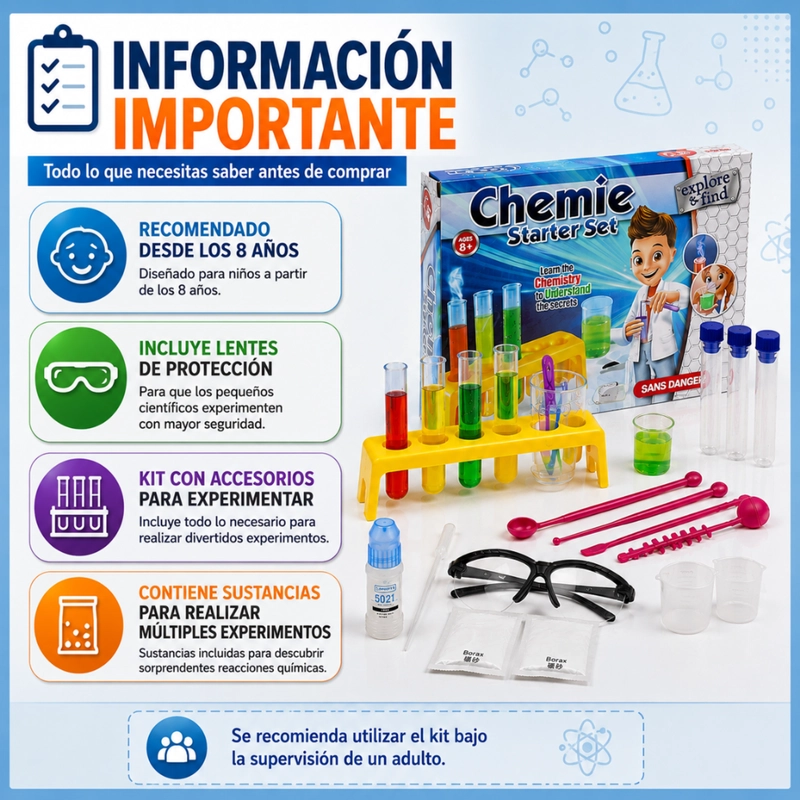 MI PRIMER KIT DE QUIMICA EXPERIMENTOS CIENTIFICOS INFANTIL - 6