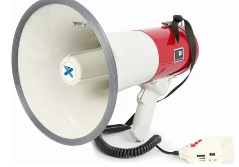 MEGÁFONO PORTÁTIL 50W RECARGABLE CON PILAS - 3