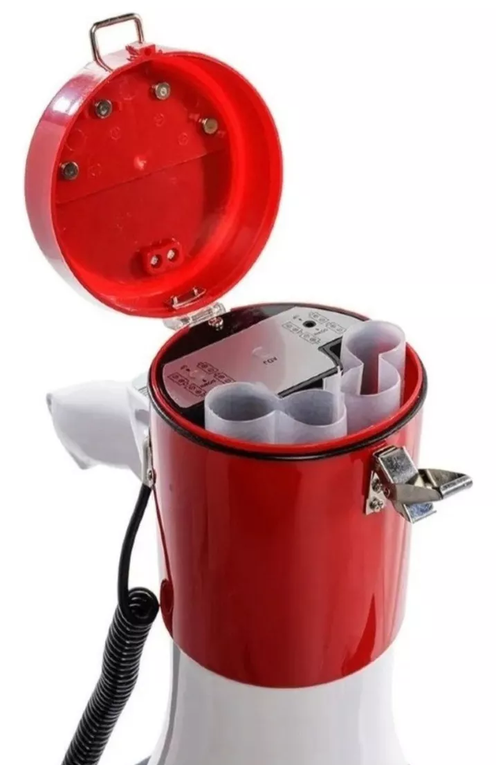MEGÁFONO PORTÁTIL 50W RECARGABLE CON PILAS - 5