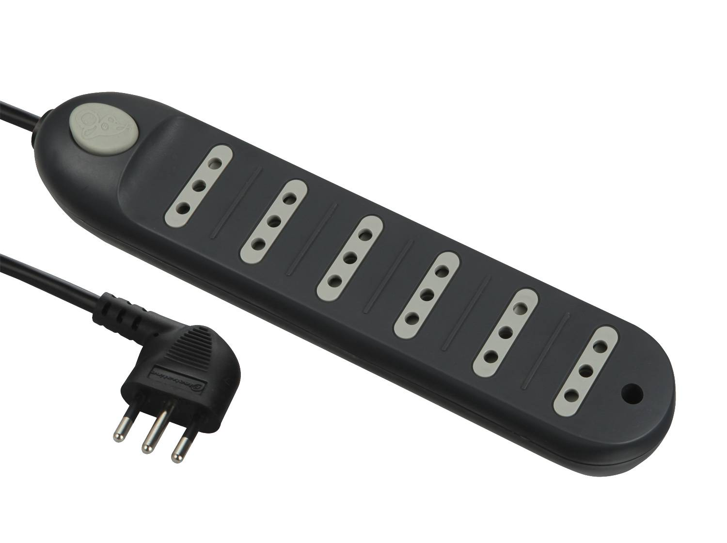 ALARGADOR 6 TOMAS 5 METROS CON SWITCH NEGRO - 1