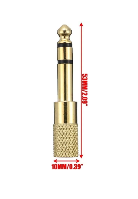 ADAPTADOR AUDIO PLUG 6.5 MACHO JACK 3.5 HEMBRA - 2