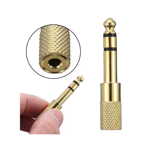 ADAPTADOR AUDIO PLUG 6.5 MACHO JACK 3.5 HEMBRA - 3