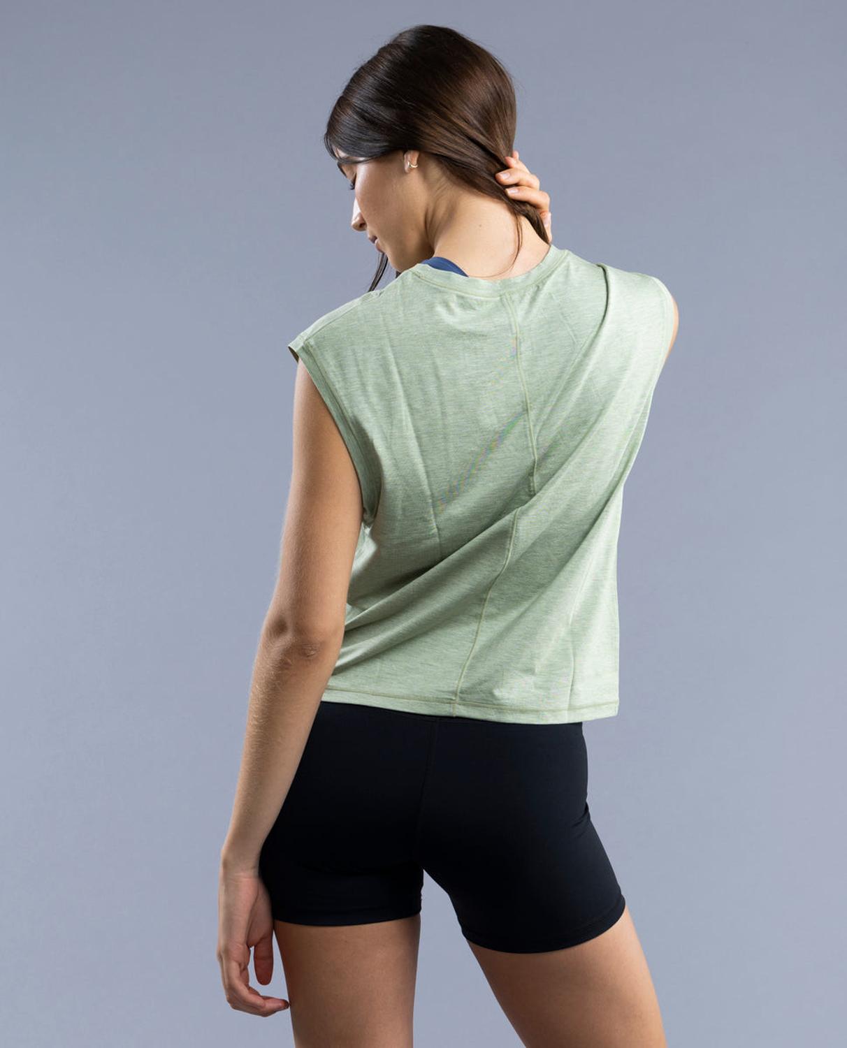 POLERA SIN MANGAS LIV GREEN MELANGE - 3