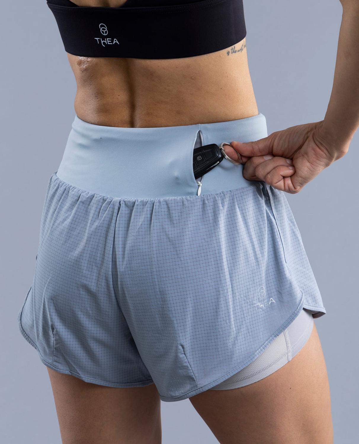 SHORT CON PRETINA AERIUS LIGHT GREY - 5