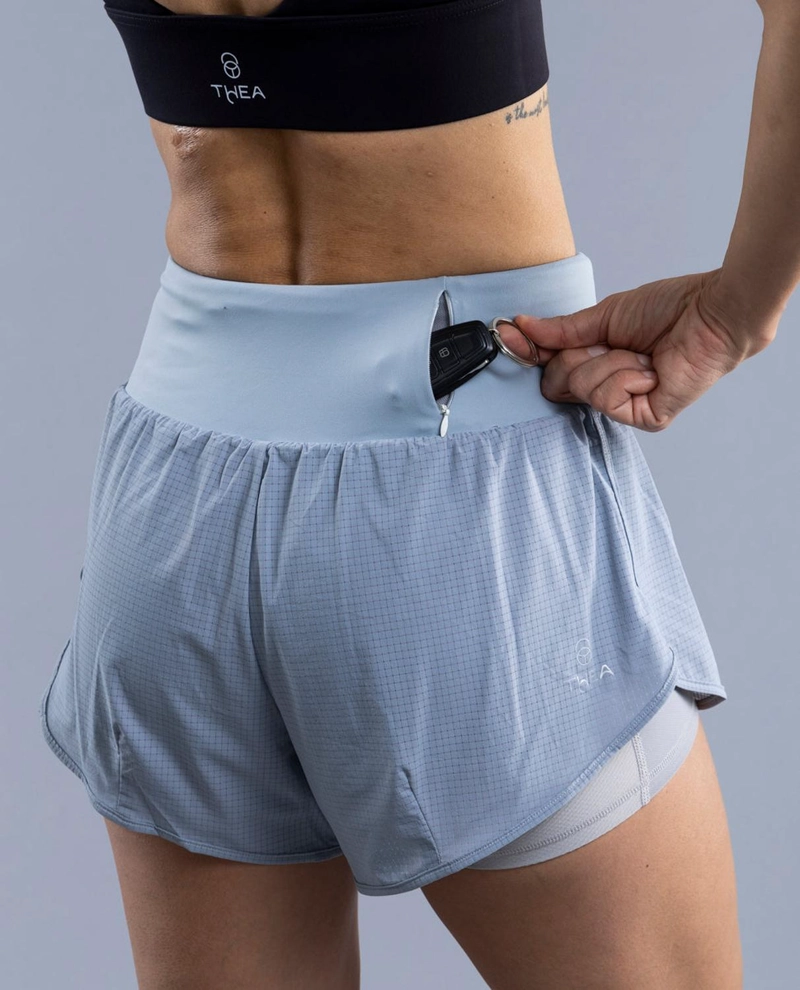 SHORT CON PRETINA AERIUS LIGHT GREY - 5