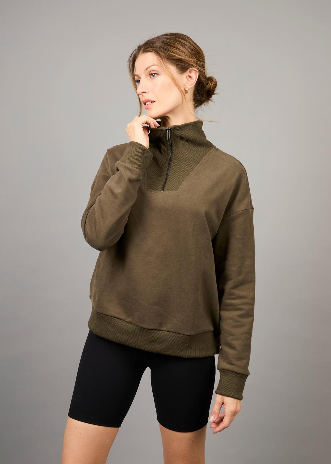 POLERON HALF ZIP NOTT VERDE MUSGO - 1