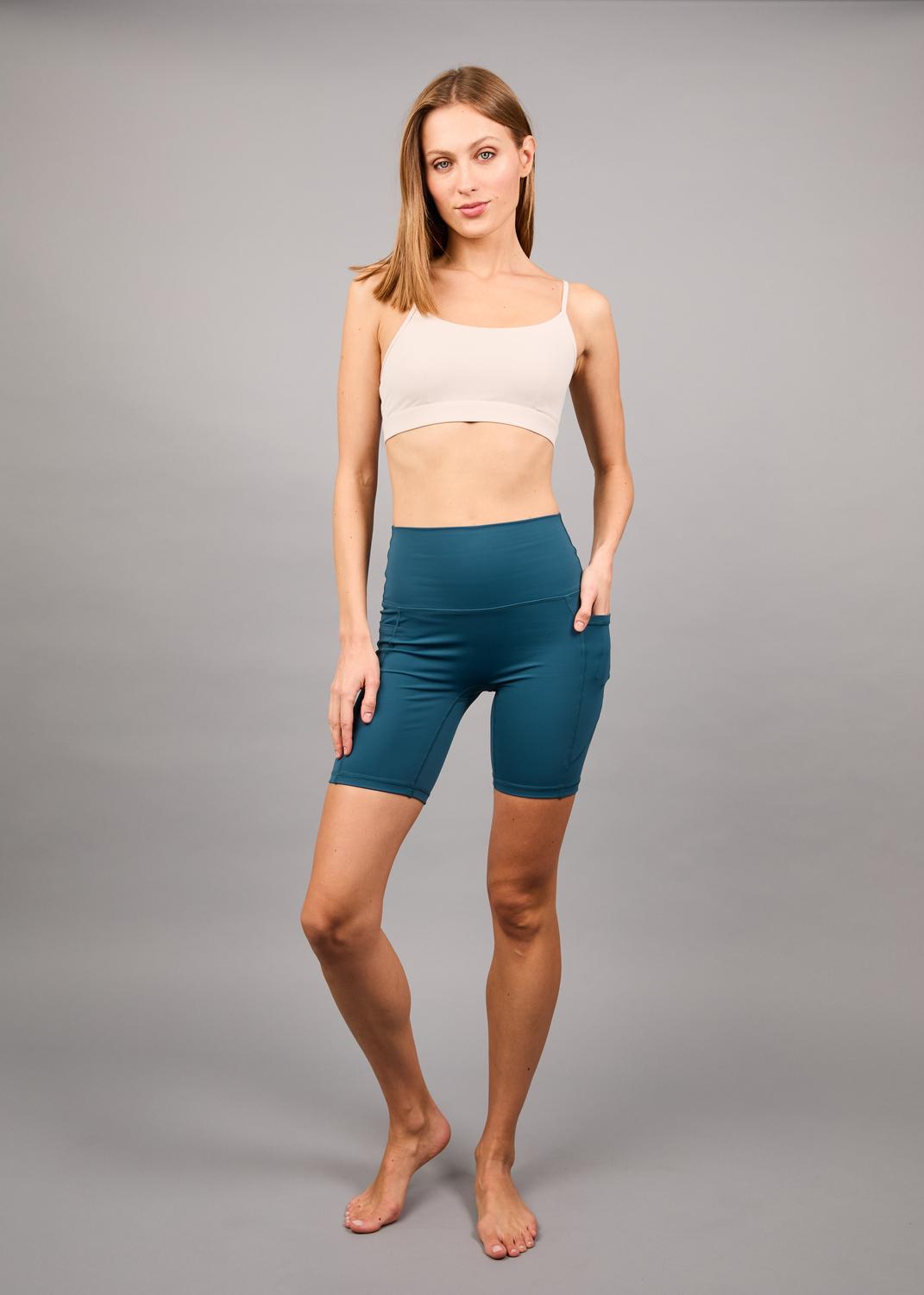 LEGGING CORTAS BOLSILLOS LATERALES AMBAR AEGEAN BLUE - 1