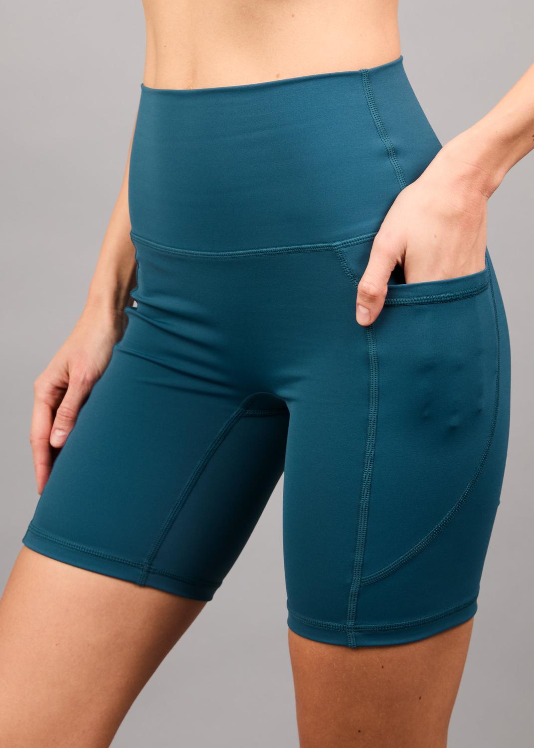 LEGGING CORTAS BOLSILLOS LATERALES AMBAR AEGEAN BLUE - 3