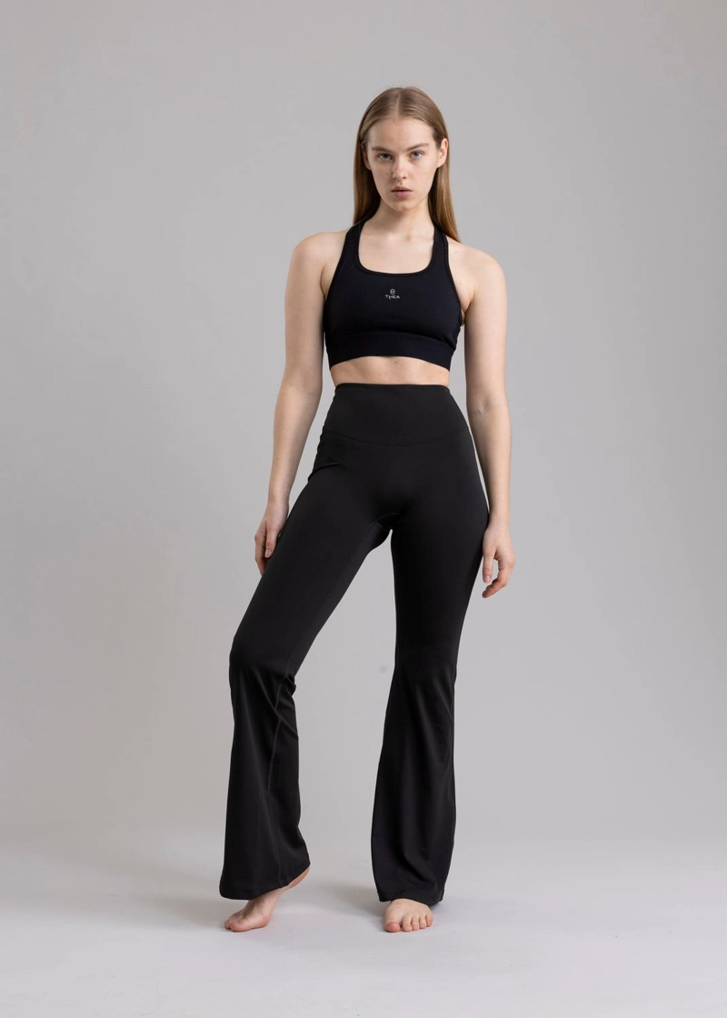 PANTALON LEGGING BRIGID BLACK - ACAMPANADO Y DE TIRO ALTO - 6