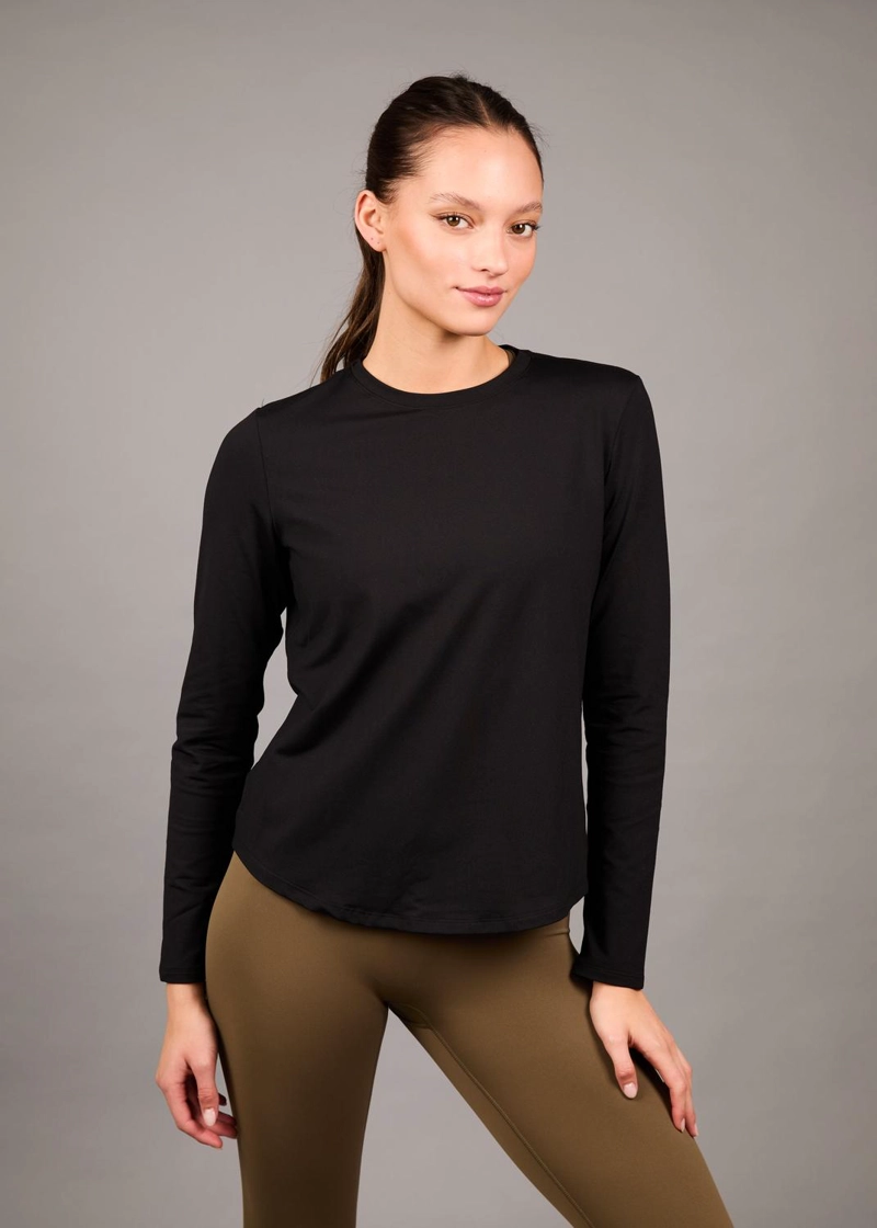 POLERA MAWU BLACK - MANGA LARGA - 1