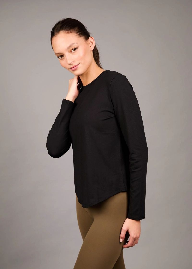 POLERA MAWU BLACK - MANGA LARGA - 2