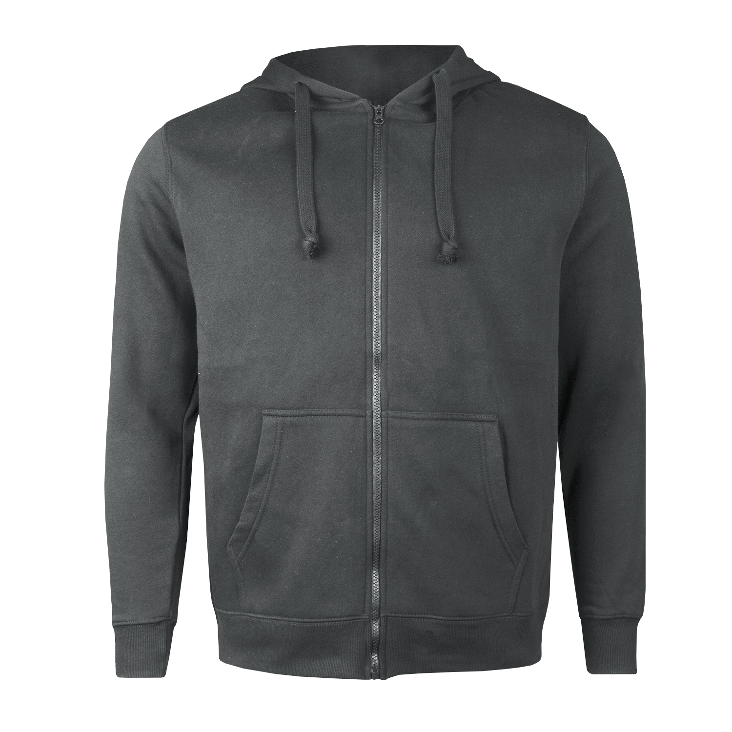 POLERÓN CANGURO CON CIERRE UNISEX PLOMO - 1