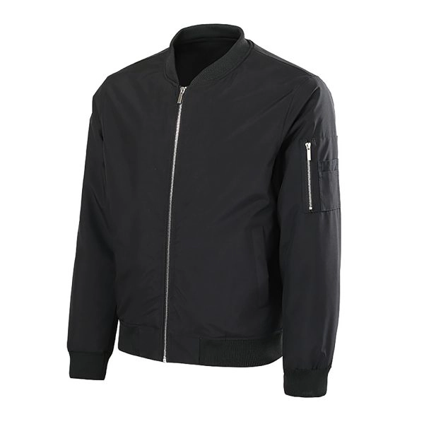 CHAQUETA BOMBER CASUAL NEGRA HOMBRE - 2