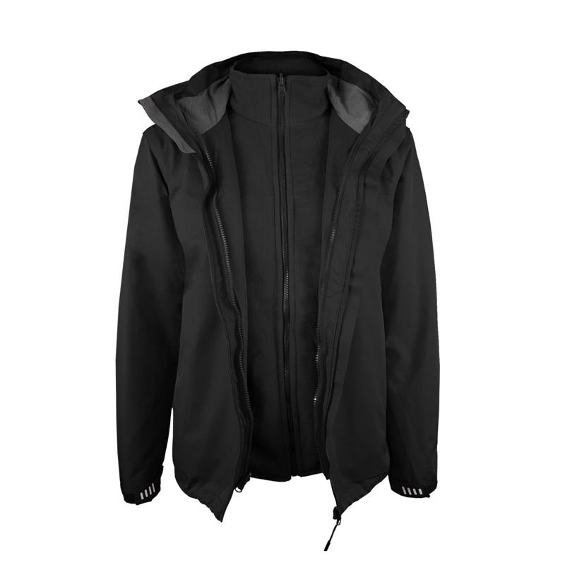 CHAQUETA 3 EN 1 DESMONTABLE NEGRA MUJER - 3