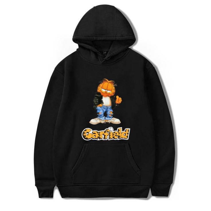 POLERÓN MANGA LARGA UNISEX BEST NEGRO CANGURO GARFIELD TWO - 1