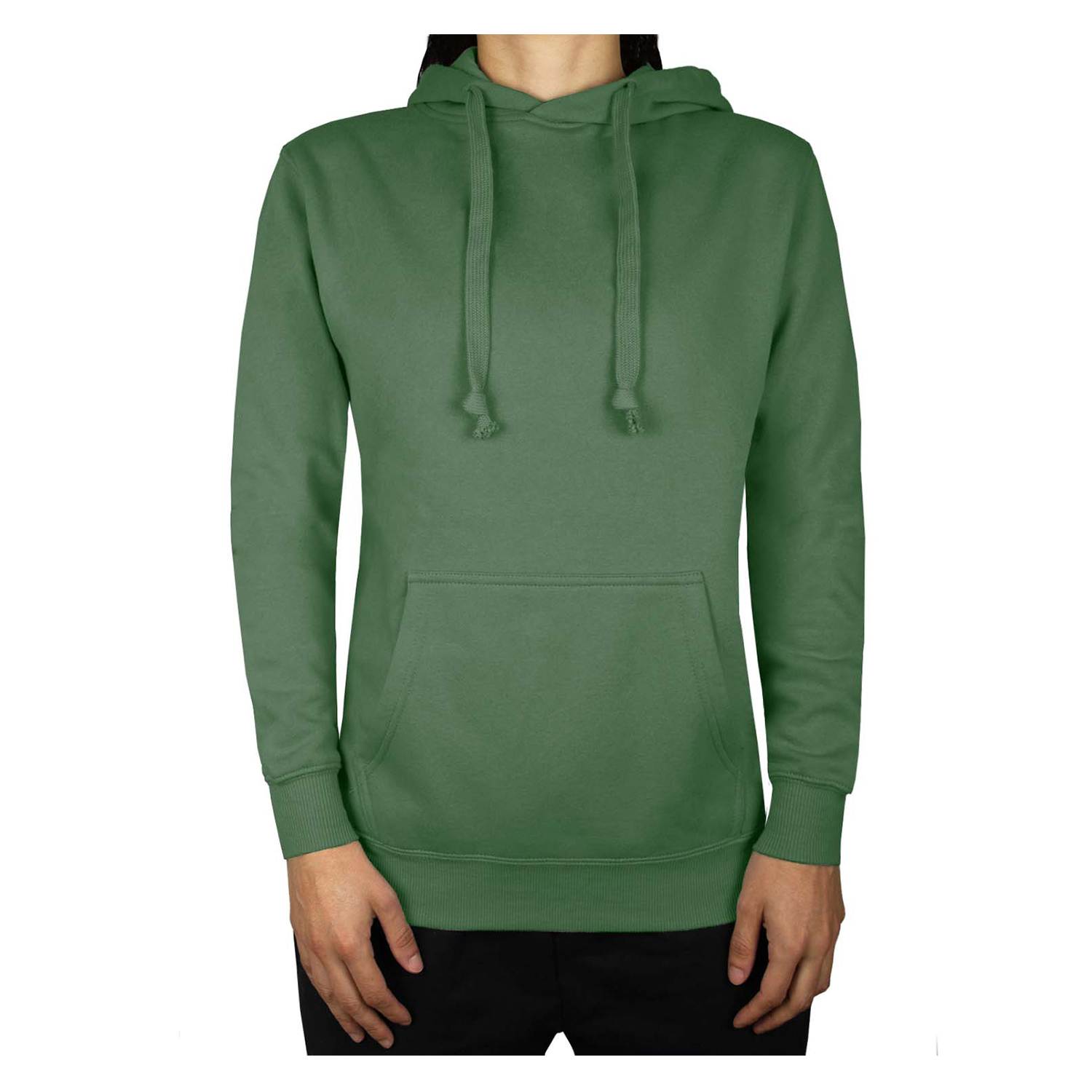 POLERÓN CANGURO UNISEX VERDE MUSGO - 2