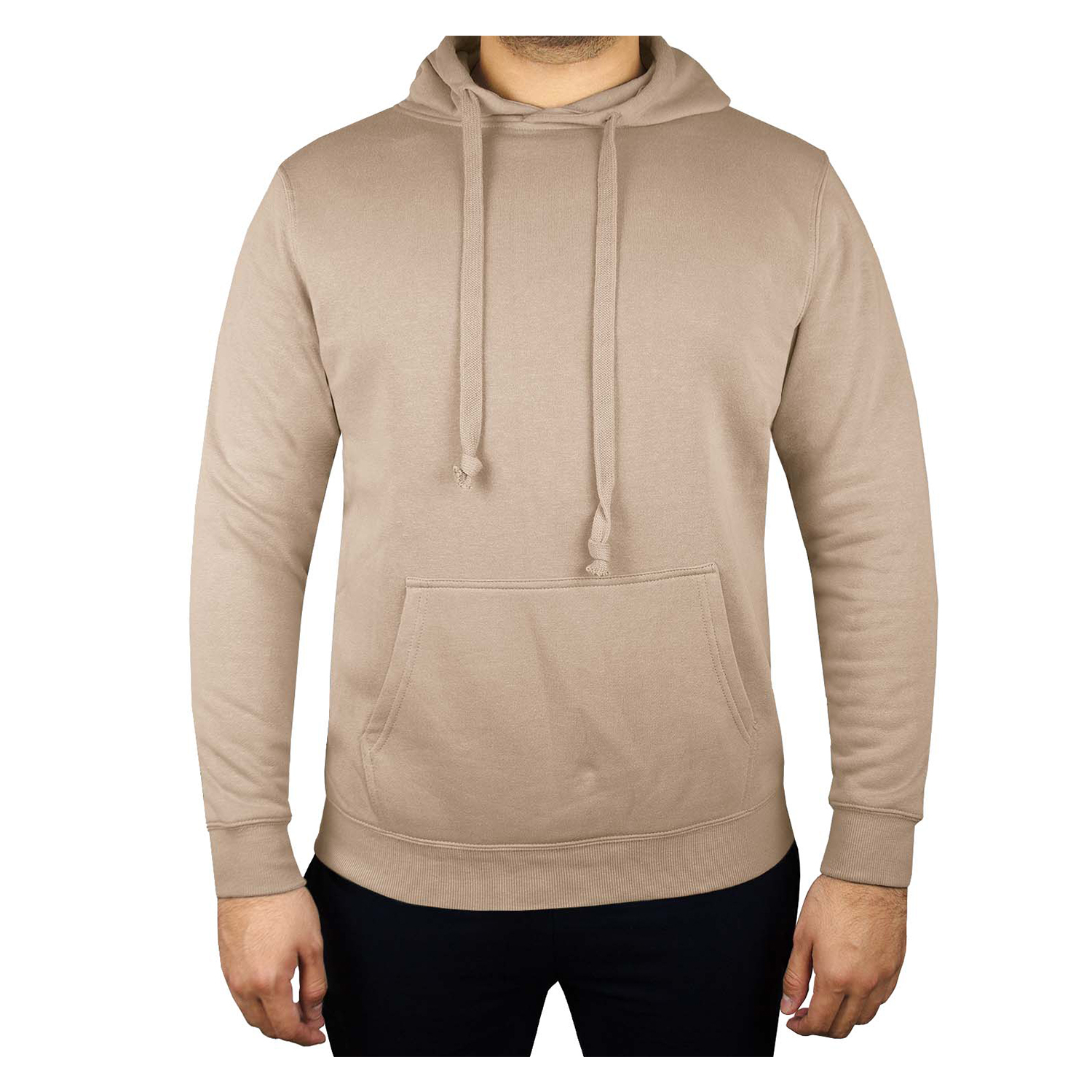 POLERÓN CANGURO UNISEX BEIGE - 1
