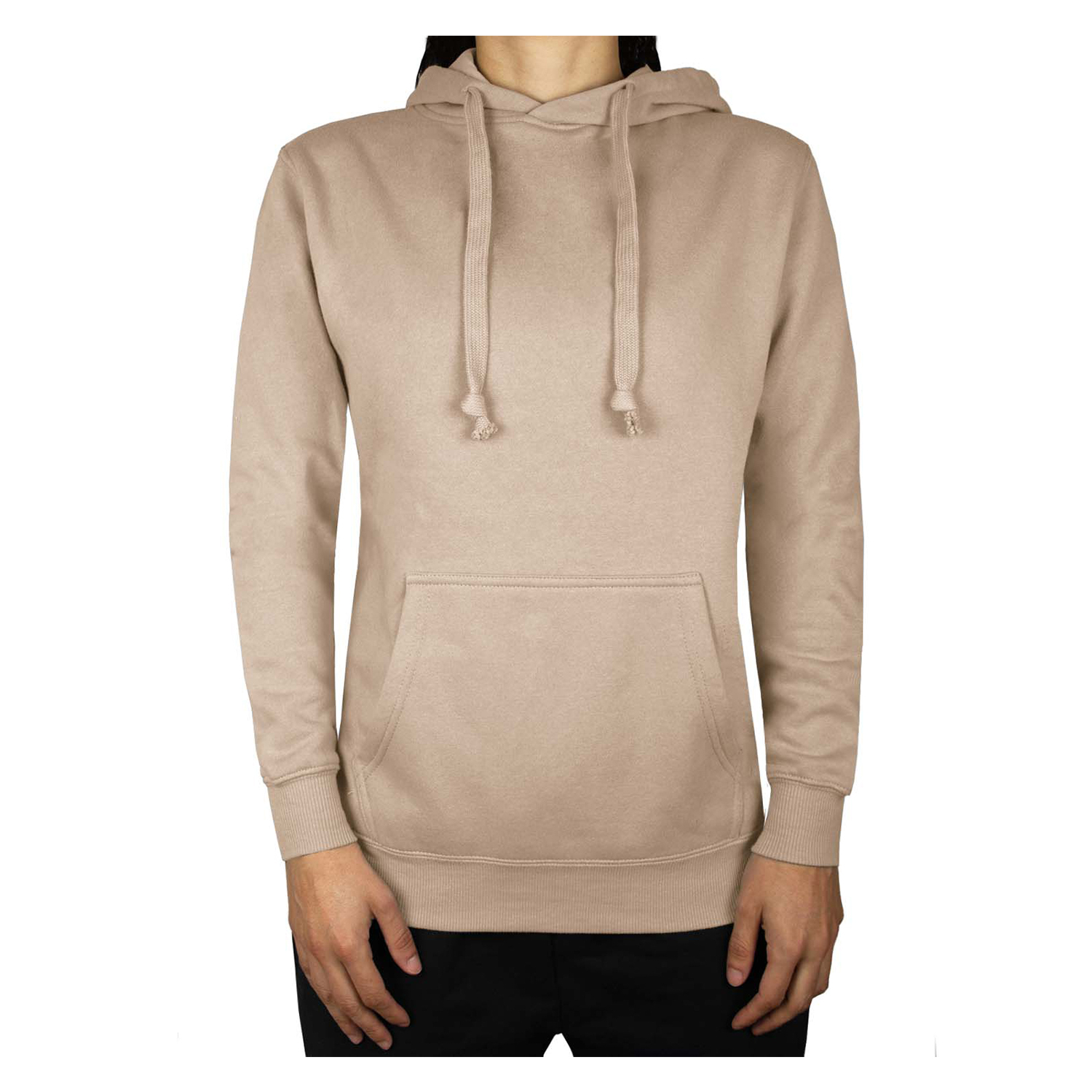 POLERÓN CANGURO UNISEX BEIGE - 2