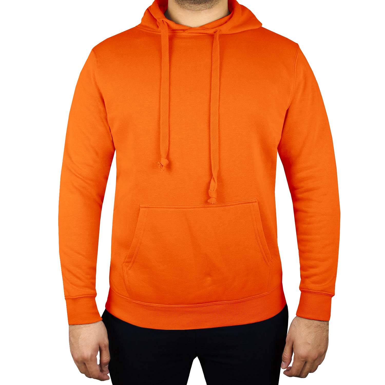 POLERÓN CANGURO UNISEX NARANJO - 1