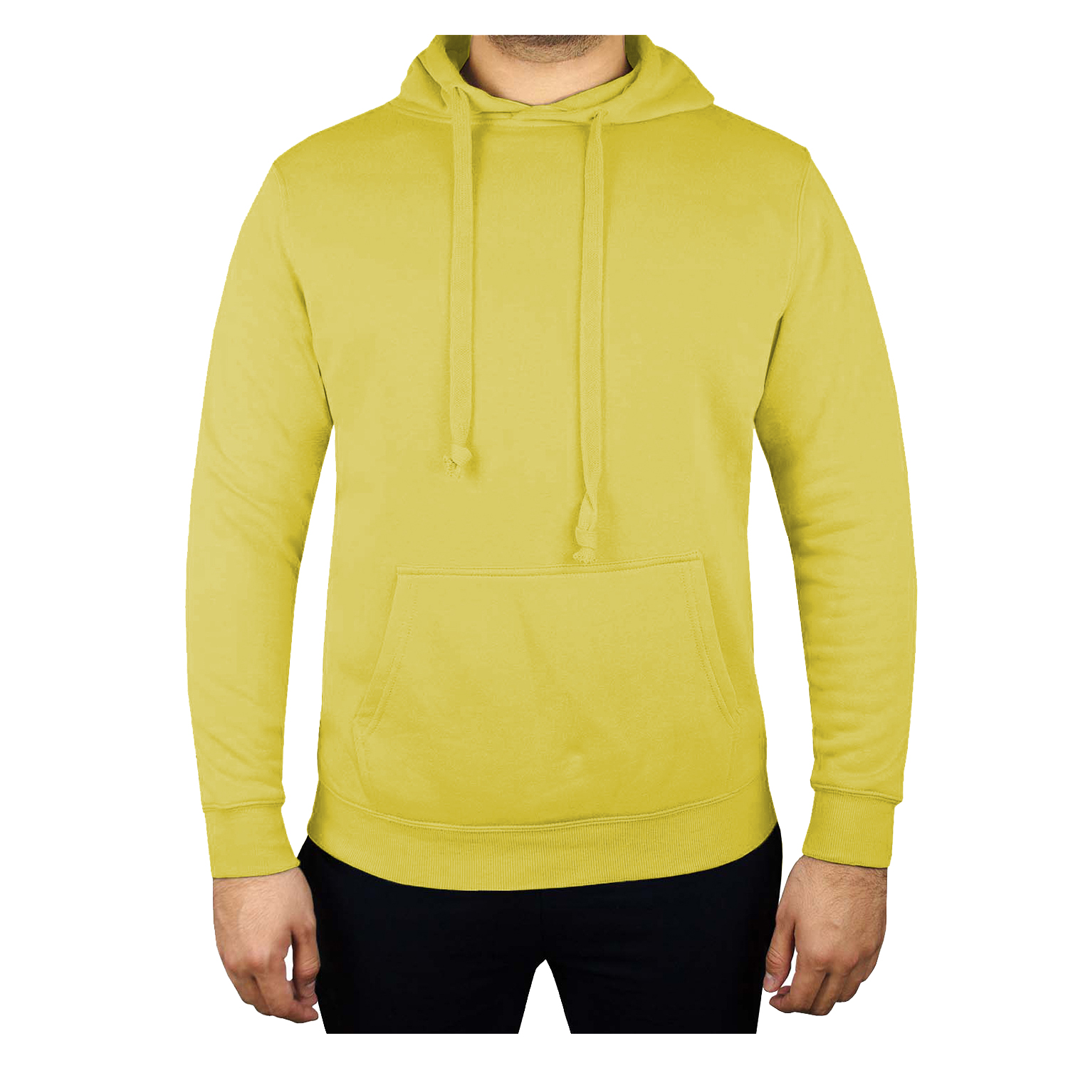 POLERÓN CANGURO UNISEX EN COLOR AMARILLO - 1