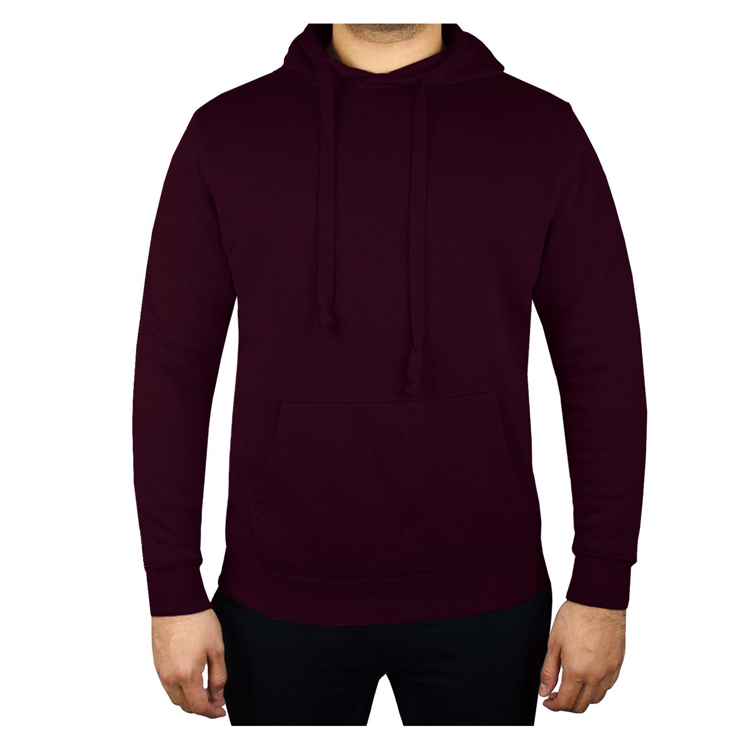POLERÓN CANGURO UNISEX BURDEO - 1