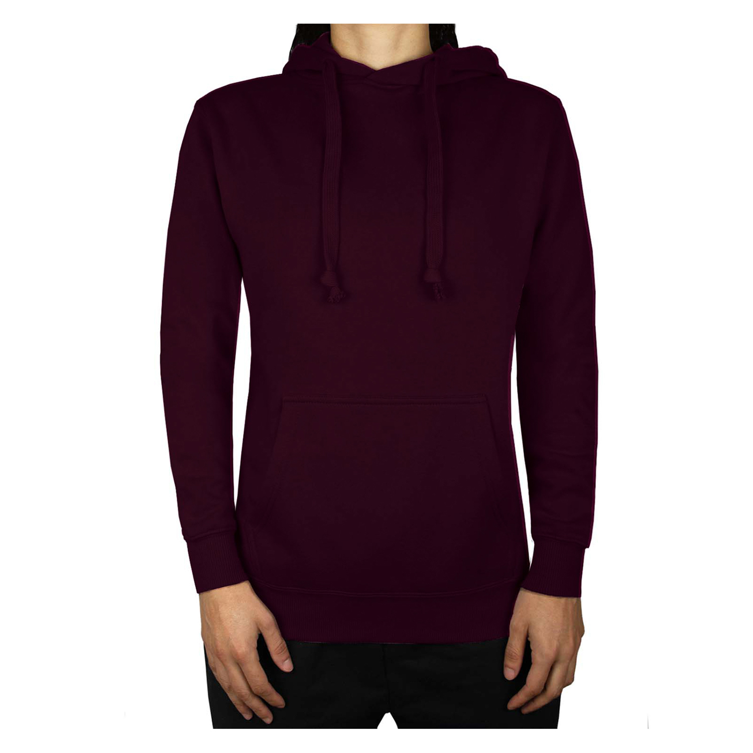 POLERÓN CANGURO UNISEX BURDEO - 2