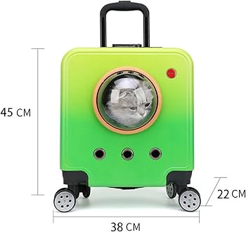 MALETA RODANTE PARA MASCOTAS CON VENTILACION Y TRANSPARENTE - 4