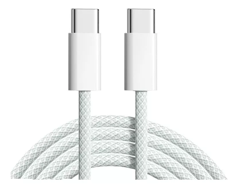 DockCase Cavo USB-C A C A Forma Di L 30 Cm, 10Gbps, Ricarica 60W Per IPhone 15/MacBook/iPad