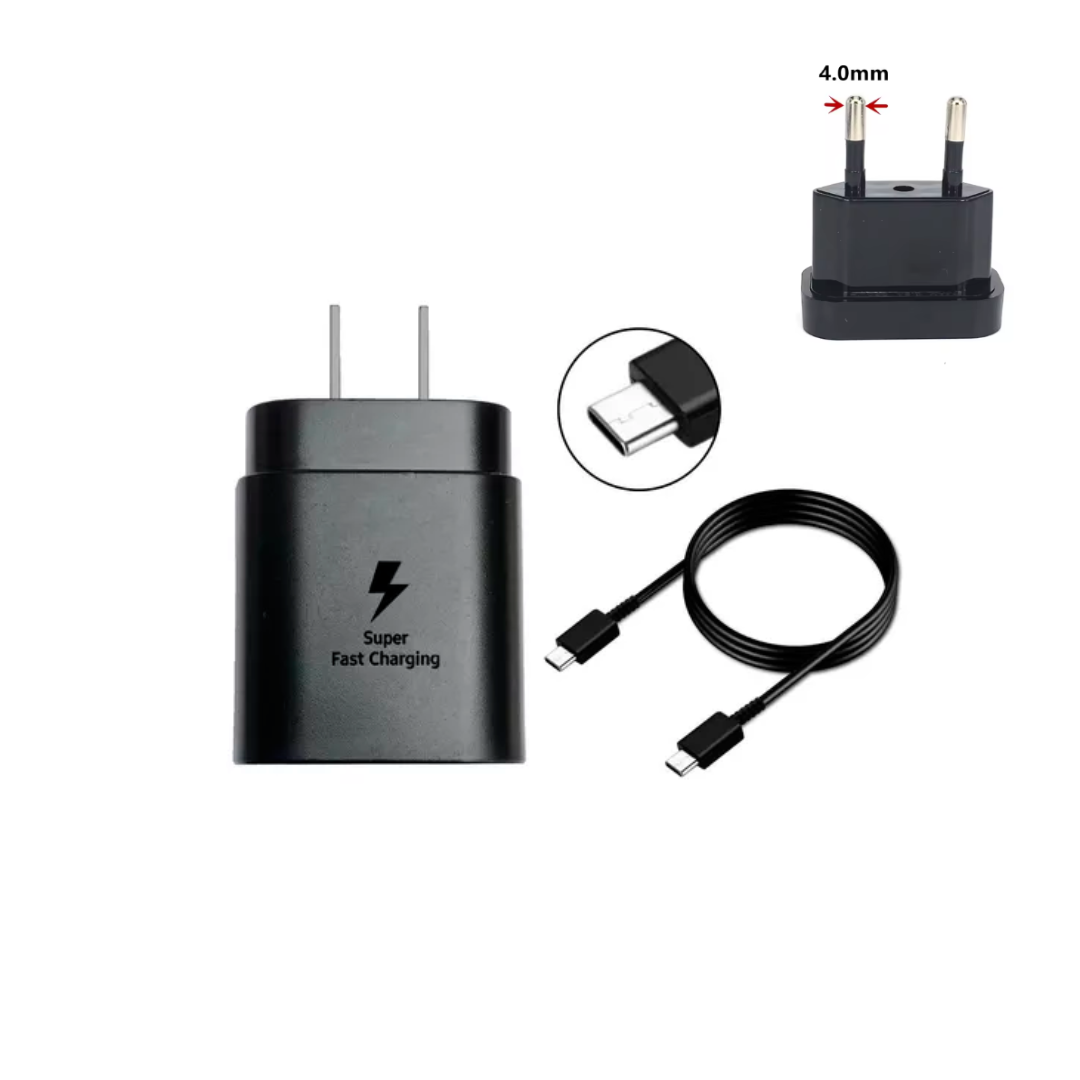 CARGADOR ORIGINAL SUPER CARGA RÁPIDA SAMSUNG GALAXY 25W + CABLE C - 5
