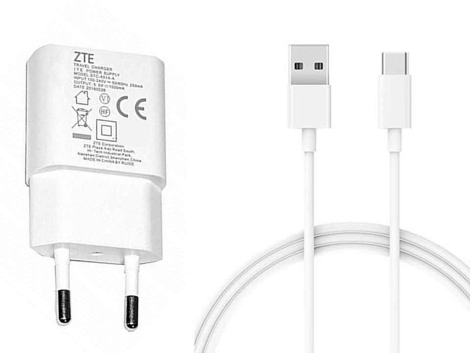 CARGADOR ORGINAL ZTE 5W MODELO STC-A51A-A + CABLE TIPO C - 4